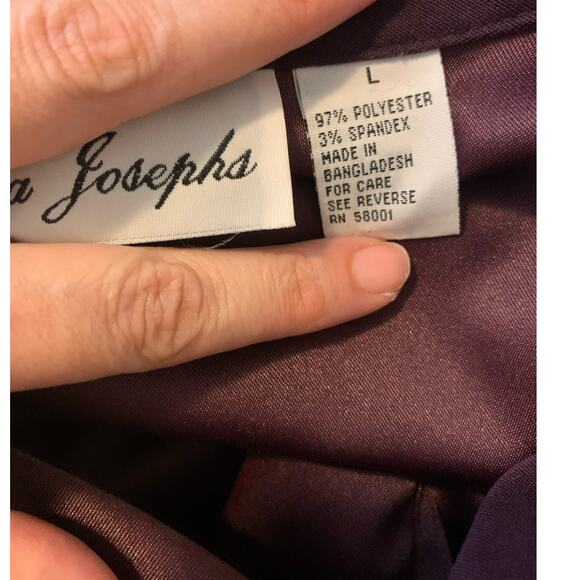 Lisa Joseph purple velour pull up pants and jacket set size Large - Picture 4 of 16